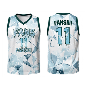 Uniformes <span class=keywords><strong>de</strong></span> Baloncesto Personalizados al por Mayor <span class=keywords><strong>de</strong></span> Fanshi, Malla <span class=keywords><strong>de</strong></span> Poliéster <span class=keywords><strong>de</strong></span> Alta Calidad, Colores Personalizados, Logotipo Impreso por Sublimación, Jersey <span class=keywords><strong>de</strong></span> Baloncesto Liso - Product Image 1