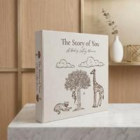 Journal de grossesse personnalisé, livre de souvenirs pour bébé, couverture en cuir, reliure à point de selle, impression de logo en feuille métallisée, cadeau souvenir