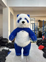 Costume gonflable de panda bleu adulte unisexe fête d'halloween mascotte Happy Sky marque
