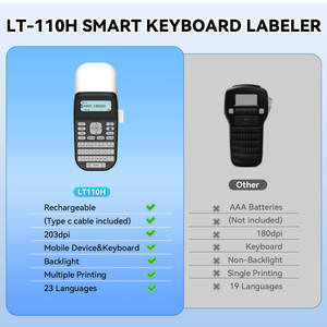 AIMO Nuovi Arrivi LT-110H Etichettatrice Portatile con Tastiera QWERTY e Connessione Bluetooth - Product Image 2