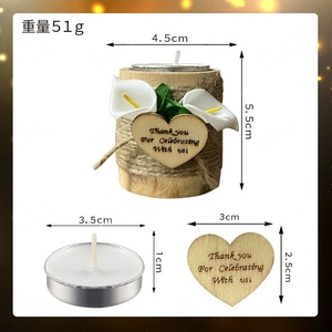 Bán Buôn Trang Trí Nội Thất Cổ Điển Phong Cách Nến Bằng Gỗ Chủ Sở Hữu Phòng Nhà Trang Trí Sinh Nhật Nguồn Cung Cấp Bên Kỳ Nghỉ Thủ Công - Product Image 4