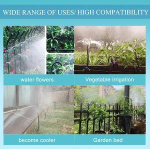 YUJIA Kit d'irrigation <span class=keywords><strong>goutte</strong></span> <span class=keywords><strong>à</strong></span> <span class=keywords><strong>goutte</strong></span> <span class=keywords><strong>à</strong></span> effet de serre PW-726 360 réglable 15 buses de pulvérisation en laiton tuyau de 8mm système automatique 49.21ft - Product Image 5