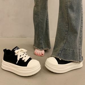 2026 Spring New Ladies Soft Leather White Platform Sneakers, Cushioned Flexible Soft <b>Sole</b> Height Boosting - Product Image 5