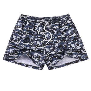 Pantaloncini estivi personalizzati all'ingrosso In stile lusso blu stampa digitale modello animale 100% pantaloncini da bagno da uomo In poliestere - Product Image 5