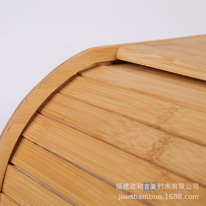 <b>Bamboo</b> Bread Box Rectangle With Lid For Kitchen Storage Food <b>Container</b> - Product Image 4