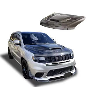 ใหม่สำหรับ Grand Cherokee ฝาครอบเครื่องยนต์แบบ Carbon Fiber Bumper SVR Style คุณภาพสูง 100% ติดตั้งง่ายแบบขันสกรู - Product Image 2