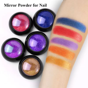 Poudre à ongles effet miroir, acrylique magique, pigment chromé pour ongles, non volant, vernis solide, vente en gros, effet brillant, poudre miroir pour ongles - Product Image 3