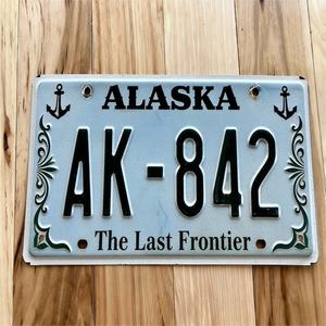 Placa de Matrícula Personalizada de Aluminio de <span class=keywords><strong>Alaska</strong></span>, la Última Frontiera, con Diseño de Ancla para el Mercado Estadounidense - Product Image 3