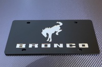 PLAQUE D'IMMATRICULATION ACRYLIQUE LAZER-TAG-PLAQUE NOIRE AVEC LOGO
