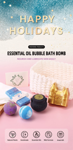 Bombes de bain naturelles véganes de luxe OEM, emballage en boîte cadeau, forme personnalisée, étiquette privée pour enfants, vente en gros, dropshipping d'usine - Product Image 6