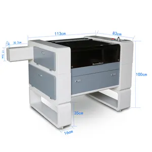 Máquina de gravura usada portátil portátil do laser da madeira do couro 4060 para a propaganda home usa a máquina do corte do laser com precisão alta do guia exterior do ruida