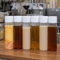 Bouteille en plastique PET de 250 ml et 330 ml pour café froid, smoothies, lait, emballage de boissons, récipient hermétique, pot en plastique