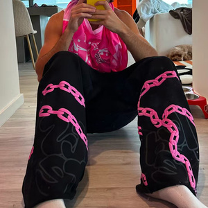 Tùy Chỉnh Của Nhà Sản Xuất Người Đàn Ông Của Giản Dị Mùa Đông Thể Thao Thiết Lập Thoải Mái Mềm Cotton Màn Hình In Stack Thiết Kế Thêu Dệt Kim - Product Image 4