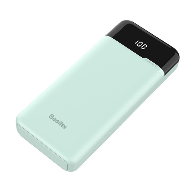 Ali Baba Hot Selling Built in Cable Power Bank LCD Digital Display 20000mah Fast Charging Power Banks With Cable
