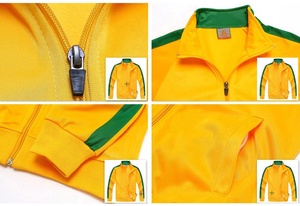 2022 à manches longues automne/hiver décontracté Football sport survêtement doré <span class=keywords><strong>velours</strong></span> polaire manteau Match formation <span class=keywords><strong>costume</strong></span> <span class=keywords><strong>veste</strong></span> personnalisée - Product Image 6