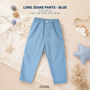 Le tissu denim lavé crée une apparence unique, offrant un confort doux et une qualité fiable pour les enfants actifs au quotidien. - Product Image 1