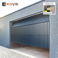 Porte de garage sectionnelle automatique en aluminium avec grille de sécurité électrique pour villa