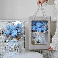 Couleur véritable Bouquet séché naturel pour toujours bouquet de fleurs préservées rose éternelle pour maman femme