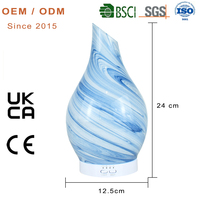Diffuseur d'huile essentielle électrique d'aromathérapie d'intérieur en verre, humidificateur ultrasonique de 120ml