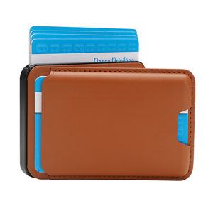 ¡Oferta! Funda magnética con soporte para teléfono, tarjetero de aluminio con bloqueo RFID, Cartera de cuero PU para hombre con soporte para teléfono <span class=keywords><strong>MagSafe</strong></span> - Product Image 1