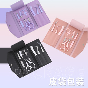 Eyebrow shaping and beauty kit, including eyebrow scissors, eyebrow razor, safe blades for shaving, and eyelash extension - Product Image 4