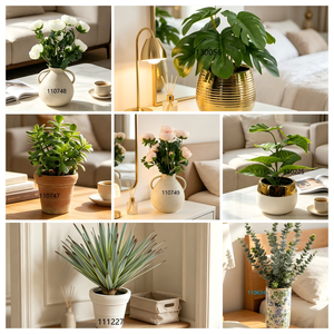 Faux Arbre à Monnaie <span class=keywords><strong>Pachira</strong></span> Porte-Bonheur en Pot Céramique, Plante Artificielle Réaliste avec Tronc <span class=keywords><strong>Tressé</strong></span> et Feuillage, Décoration Intérieure Longue Durée - Product Image 6
