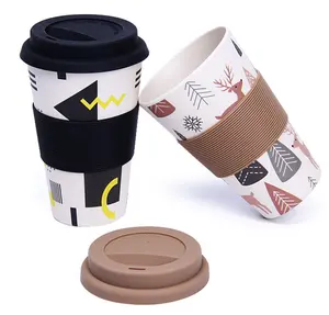 EU Standard High Quality Eco Bamboo Fiber Reusable Coffee Drinking Cup