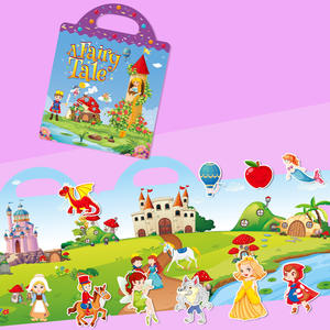 Livres d'autocollants pour enfants de 2 à 5 ans, éducation précoce, scènes réutilisables, livre d'images de contes de fées et de princesses à faire soi-même - Product Image 1