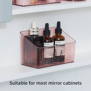 Moderno organizzatore di trucco in plastica trasparente piccola camera da letto da banco con Design rettangolare per il trucco pennelli nuovo prodotto - Product Image 5