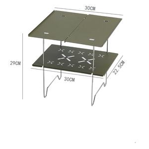 <span class=keywords><strong>Table</strong></span> de <span class=keywords><strong>camping</strong></span> pliante, <span class=keywords><strong>table</strong></span> de pique-nique compacte en métal à <span class=keywords><strong>double</strong></span> couche, <span class=keywords><strong>table</strong></span> de <span class=keywords><strong>camping</strong></span> portable pour l'extérieur - Product Image 6
