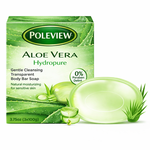 Jabón en Barra Transparente Vegano a Base de Plantas con Aloe Vera y Glicerina para Piel Sensible, para Hombres y Mujeres - Product Image 1