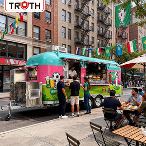 Remorques alimentaires mobiles commerciales de luxe, économiques et portables, pour barbecue, pizza et camions-foyers à glaces personnalisés, à vendre - Product Image 1