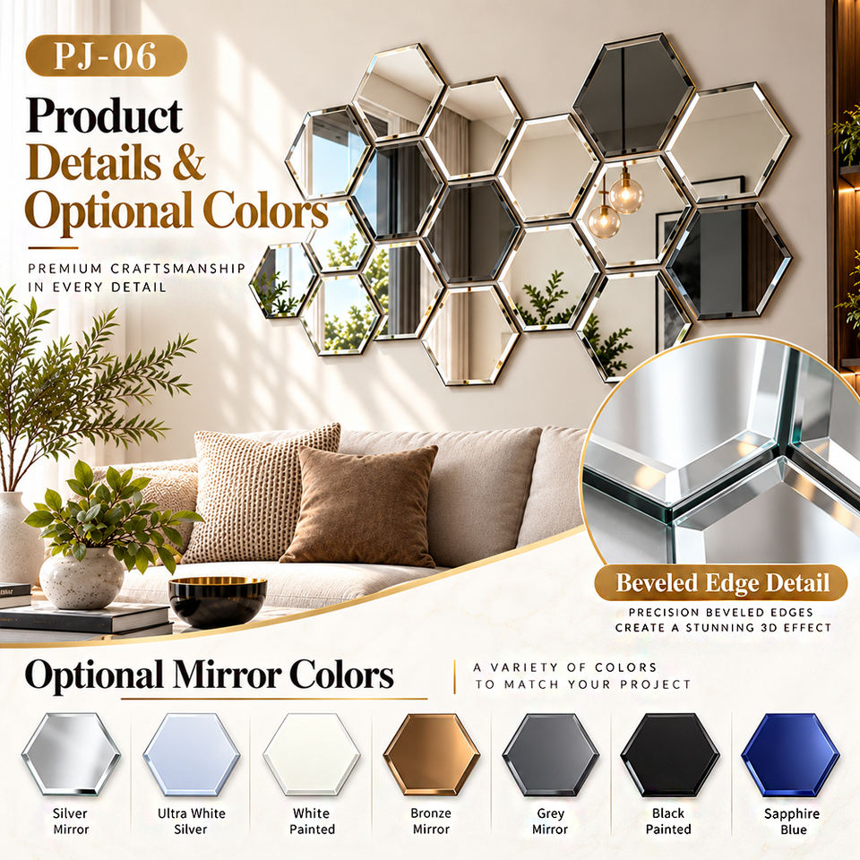 Mirror Wall Panels for Hotel Lobby Feature Walls with Custom Geometric ...