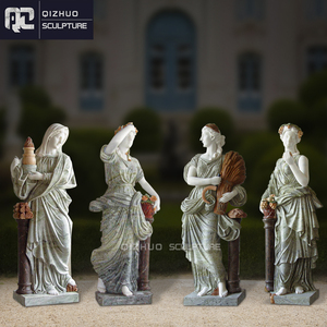 Decorazione da giardino a grandezza naturale <span class=keywords><strong>antico</strong></span> famoso marmo pietra dea <span class=keywords><strong>angolo</strong></span> scultura a quattro stagioni statua - Product Image 6