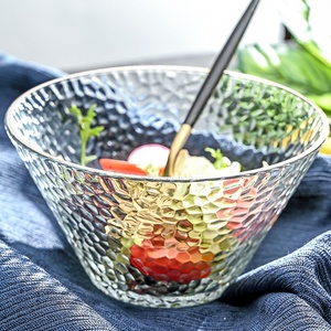 Bols de service nordique durables et écologiques, aliments nouilles soupe crème glacée fruits cristal verrerie vaisselle salade bol en verre - Product Image 2