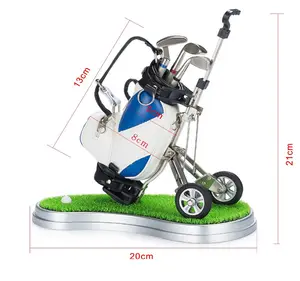 Người Giữ Xe Với 3 Bút Người Giữ Túi Golf Trang Trí Bàn Quà Tặng, Quà Lưu Niệm Golf Món Quà Mới Lạ Phụ Kiện Golf