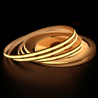 Tira de Luces LED COB de 12 V 24 V IP20 de 8 mm, 320 LED/m, Flexible, con Control Remoto, Regulable, Decoración de Interiores, Iluminación Ambiental