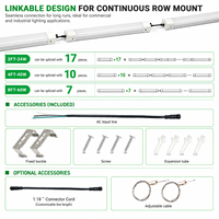 Lumière d'atelier LED industrielle, éclairage de garage, étanche IP65, lumière anti-vapeur, lumière LED tri-proof à 3 CCT sélectionnables