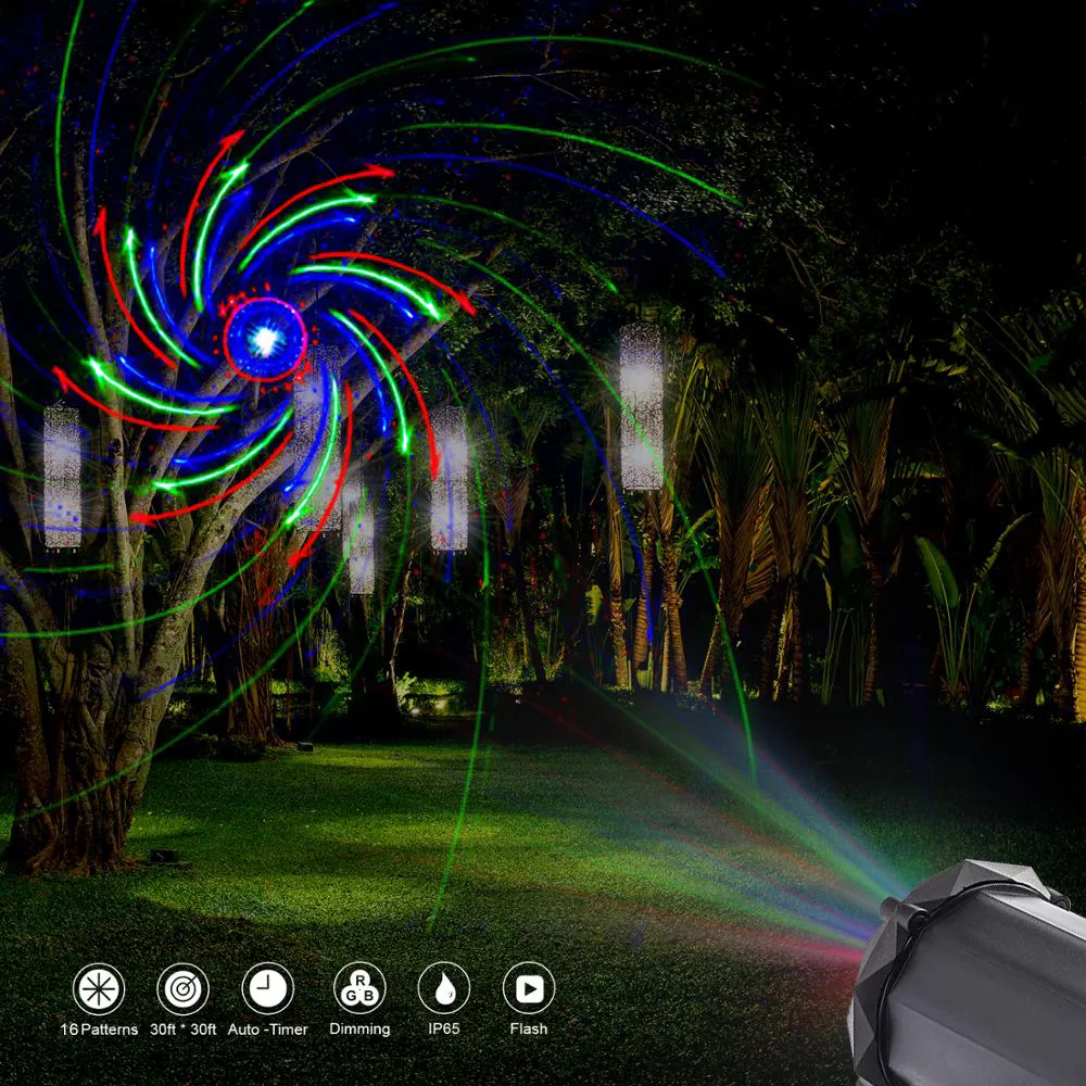Top festival lights projector CNY decoration laser lights Red Green Spring Festival garden Light with bt Speaker