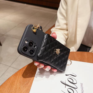 Funda de teléfono con cordón cruzado y cremallera de cuero de Camelia de lujo para Huawei Nova14 Y90 Y70 Honor 400 X9C X7A X6C, funda para mujer - Product Image 4