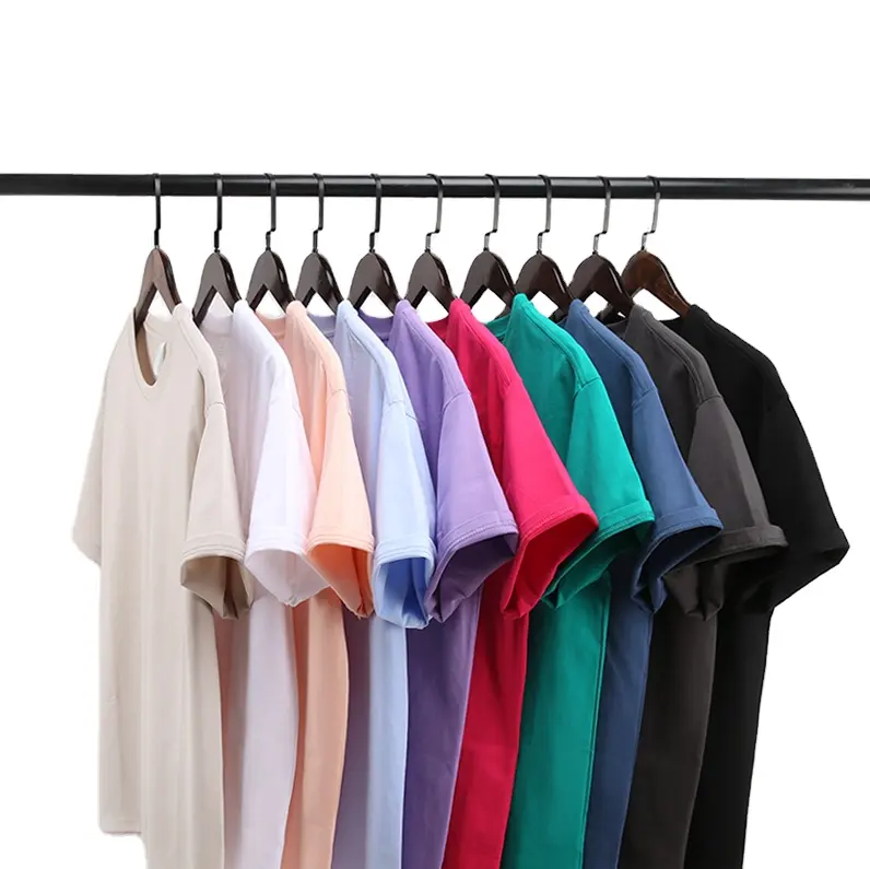 Wholesale Blank T Shirt Custom Tshirt 100% Cotton Plain Classic Short Sleeved Tee men's t-shirt