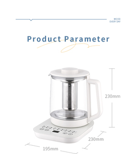Pentola digitale intelligente per la salute da 1,5 litri in vetro borosilicato alto bollitore elettrico per tenere in caldo <span class=keywords><strong>teiera</strong></span> <span class=keywords><strong>con</strong></span> <span class=keywords><strong>infusore</strong></span> per il tè - Product Image 6