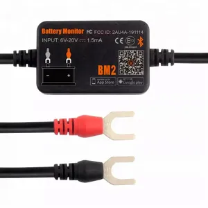 QUICKLYNKS 12 V Battery monitor with 4.0 bluetooth Car Battery Health Monitor shunt bluetooth BM2 ISO Apple computer system