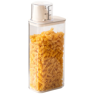 Sealed Food Grade Storage Jar With Graduations Rectangle For Grains And Cereals 400ml 700ml 1200ml 1600ml - Product Image 5