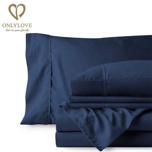 Drap <span class=keywords><strong>de</strong></span> <span class=keywords><strong>lit</strong></span> à poches profondes en bambou, parure <span class=keywords><strong>de</strong></span> <span class=keywords><strong>lit</strong></span> taille Queen, drap rafraîchissant ultra doux hypoallergénique, drap respirable, 100% pièces - Product Image 2