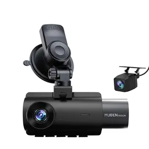 三个凸轮记录器镜头1080P夜视，带和车辆录音，用于前置语音摄像机视频高清汽车黑匣子