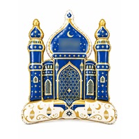 Ballons en aluminium Eid Mubarak : lot de ballons en forme de croissant, étoile et lanterne de mosquée pour les fêtes du Ramadan et de l'Aïd al-Adha