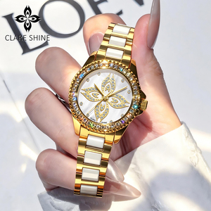 CLARE SHINE 1806 Elegante Orologio al Quarzo da Donna, Nuovo Design con Cinturino in Ceramica, Casual e Semplice con Dettagli Brillanti - Product Image 6