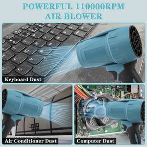 เครื่องเป่าลมไร้สายอุตสาหกรรมกำลังสูงแบบไร้แปรงถ่าน พกพาสะดวก ขนาดกะทัดรัด สำหรับเป่าใบไม้ ทำความสะอาดหิมะ/เป่าแห้ง ความเร็ว 200 เมตร/วินาที ใช้พลังงานจากแบตเตอรี่ - Product Image 3