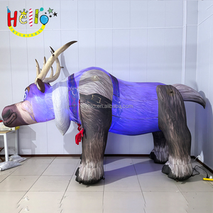 Ngoài trời airblown Inflatable giáng sinh Tuần lộc trang trí Inflatable LED chiếu sáng nai sừng tấm - Product Image 5